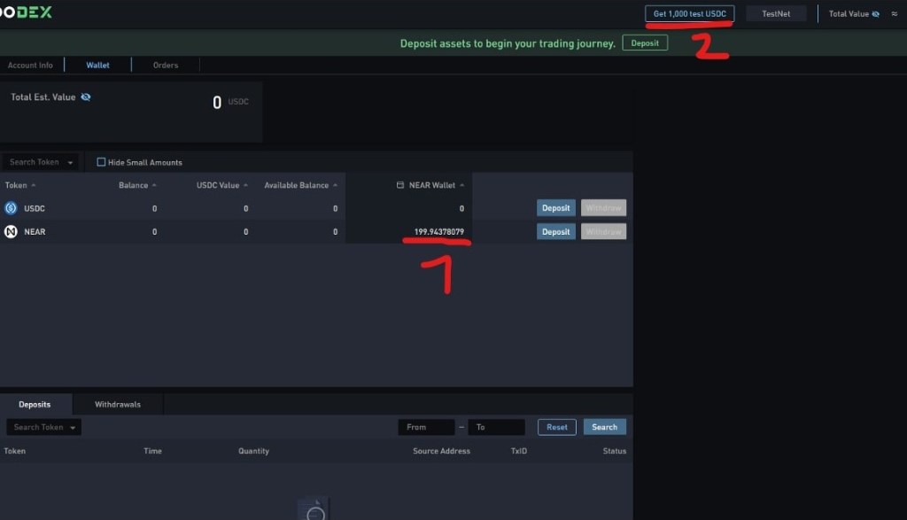Instructions to join Testnet Orderly Network- The first decentralized exchange Woo DEX Get USDC tesnet 2
